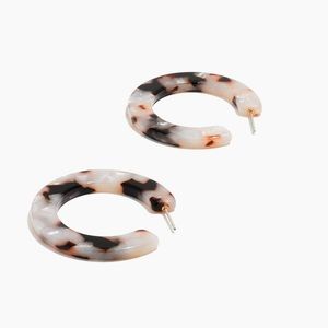 MADEWELL Tortoise Shell Hoop Earrings